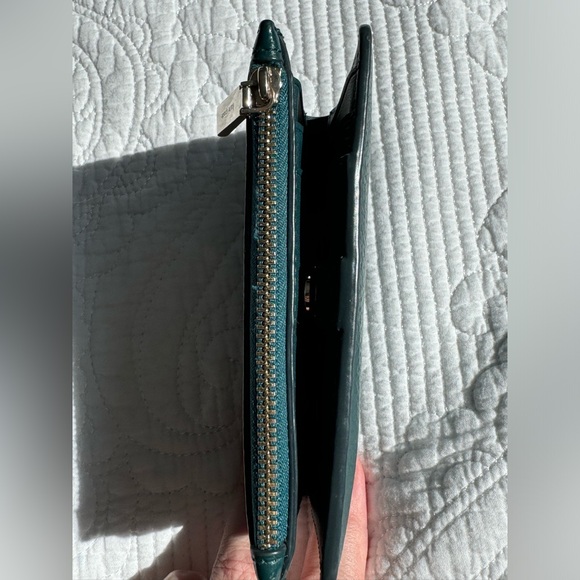 Kate Spade Bi-fold Wallet Green Leather - Picture 4 of 6